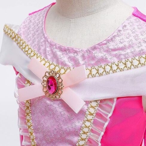 HIHCBF Girls Sleeping Beauty Costume Princess Birthday Christmas Party Halloween Carnival Fancy Dress Up (w/Accessories) in Saudi Arabia