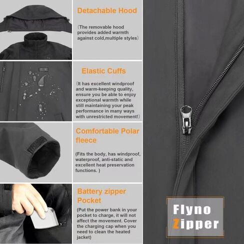 Heated Jacket,Winter Jackets For Men,Heated Jackets For Women Mens,Polar Fleece Heated Clothing,Winter Jackets Fashion Heated Coat,Heated Hoodie,Heated Womens Jacket,9 HeatingZone(NO BATTERY INCLUED) in Saudi Arabia
