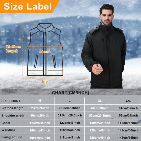 Heated Jacket,Winter Jackets For Men,Heated Jackets For Women Mens,Polar Fleece Heated Clothing,Winter Jackets Fashion Heated Coat,Heated Hoodie,Heated Womens Jacket,9 HeatingZone(NO BATTERY INCLUED) in Saudi Arabia