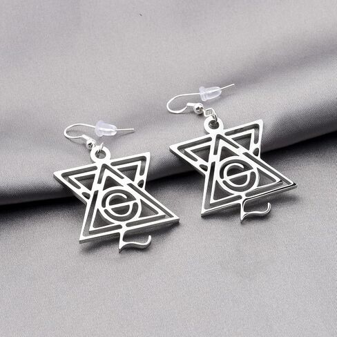 AKTAP Ghost Phantom Band Gift Nameless Ghoul Pendant Earrings Ghost Ghoul Symbol Jewelry for Women Girls in Saudi Arabia