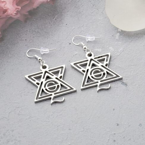 AKTAP Ghost Phantom Band Gift Nameless Ghoul Pendant Earrings Ghost Ghoul Symbol Jewelry for Women Girls in Saudi Arabia