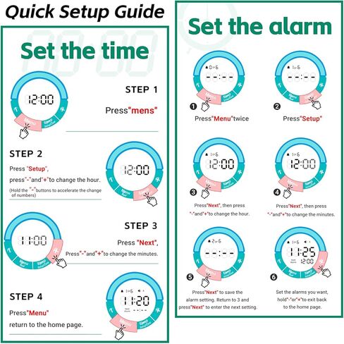 Automatic Pill Dispenser with Alarm, Electronic Monthly Pill Organizer for Elderly, Timed Pill Dispenser with Light/Sound Alarm, Locked Pill Box for Prescriptions and Supplement in Kuwait