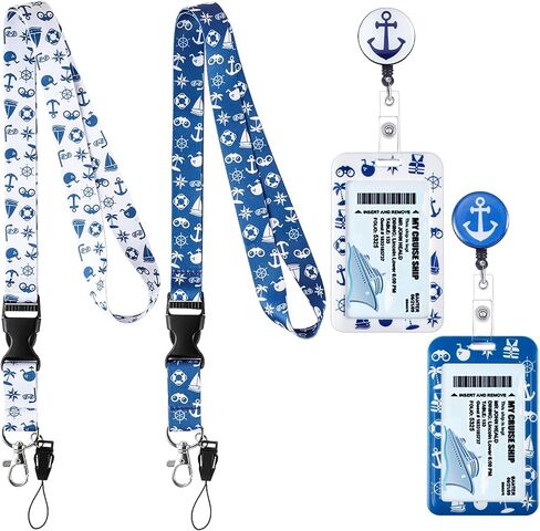 2 Pack Cruise Lanyards for Cruise Ship Cards, Cruise Lanyard with Id Badge Holder, Retractable Lanyard for Ship Cards Badges in Saudi Arabia