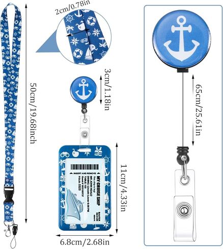2 Pack Cruise Lanyards for Cruise Ship Cards, Cruise Lanyard with Id Badge Holder, Retractable Lanyard for Ship Cards Badges in Saudi Arabia