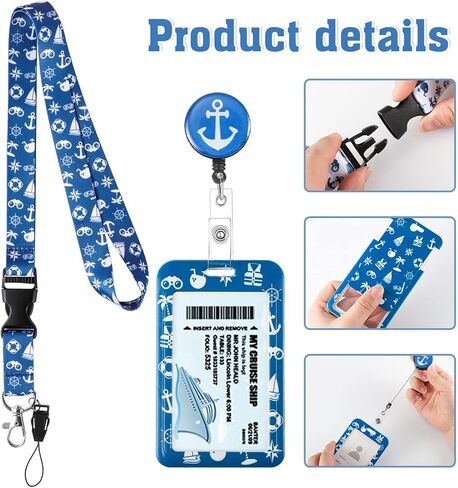 2 Pack Cruise Lanyards for Cruise Ship Cards, Cruise Lanyard with Id Badge Holder, Retractable Lanyard for Ship Cards Badges in Saudi Arabia