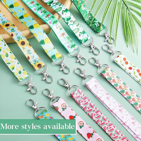 12 Pcs Seasonal Holiday Lanyards for ID Badges, Summer Neck Tag Name Badge Lanyards with Swivel Hooks for Keys Kids in Saudi Arabia