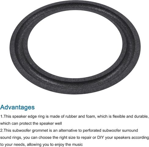 MECCANIXITY Rubber Speaker Foam Edge Surround Rings 4.5 Inch 82mm x 115mm Perforated Subwoofer Rings Replacement Parts for Speaker Repair or DIY Black 2 Pcs in Saudi Arabia