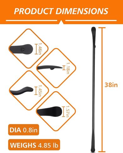 2 Pack Semi Tire Changing Tools, Heavy Duty Steel Tire Bars for Semi Tires, Tire Tools for Semi Truck Helps Change Tubeless Tires Quickly, Tire Irons for Trucks, Pickups and More in Saudi Arabia