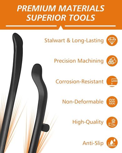 2 Pack Semi Tire Changing Tools, Heavy Duty Steel Tire Bars for Semi Tires, Tire Tools for Semi Truck Helps Change Tubeless Tires Quickly, Tire Irons for Trucks, Pickups and More in Saudi Arabia