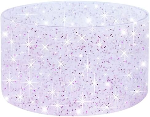 Glitter Silicone Sleeve/Boot for Stanley Cup Protector 20oz-40oz & Anti-Slip BPA Free Bottom Cover Bumper for Sport Bottles & Stanley Cup Accessories (Clear W/Purple & Silver Glitter) in Saudi Arabia