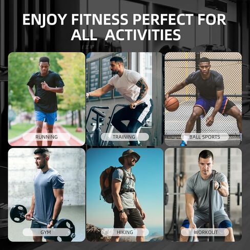 قمصان رياضية للرجال من Yuerlian للتمارين الرياضية ماصة للرطوبة وأكمام قصيرة شبكية in Kuwait