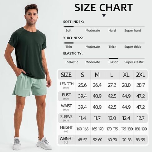 قمصان رياضية للرجال من Yuerlian للتمارين الرياضية ماصة للرطوبة وأكمام قصيرة شبكية in Kuwait