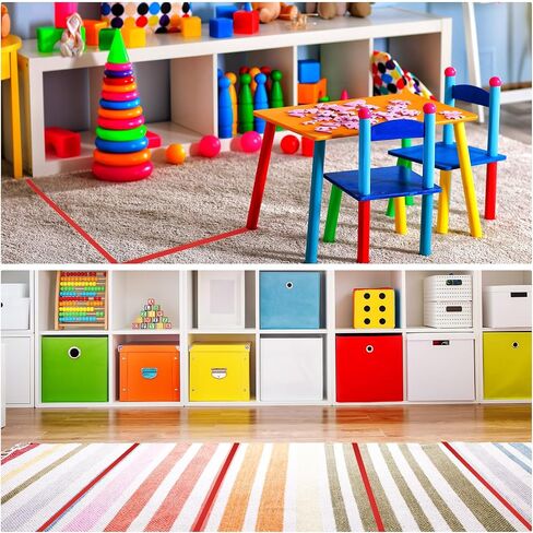 PATIKIL 26.25 Feet Carpet Marker Strips, 10 Rolls Nylon Carpet Strips Spots Hook Tape for Classroom Floor Decoration Teacher Education Social Distance, Pink in Saudi Arabia