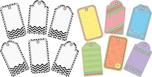 Barker Creek Cut-Outs 2 Pack, Black Tie Affair, 72 Colorful Double-Sided Accents for Bulletin Boards, Displays, Classrooms. Great Gift Tags, Too! Holes at Top, 5.5" (3716) in Saudi Arabia