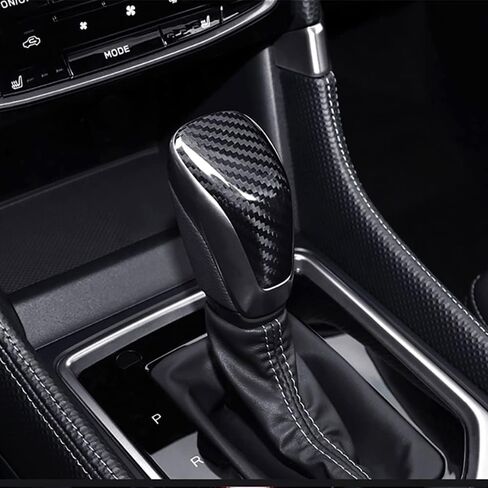 Real Carbon Fiber Gear Shift Knob Cover Trim for Subaru Forester 2019-2023, Crosstrek 2018-2023,Outback 2021-2023,Impreza 2018-2023,WRX 2022 Subaru Accessories (TOP Cover,Black) in Saudi Arabia