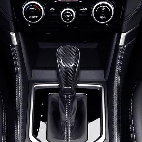 Real Carbon Fiber Gear Shift Knob Cover Trim for Subaru Forester 2019-2023, Crosstrek 2018-2023,Outback 2021-2023,Impreza 2018-2023,WRX 2022 Subaru Accessories (TOP Cover,Black) in Saudi Arabia