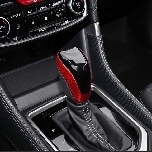 Real Carbon Fiber Gear Shift Knob Cover Trim for Subaru Forester 2019-2023, Crosstrek 2018-2023,Outback 2021-2023,Impreza 2018-2023,WRX 2022 Subaru Accessories (TOP Cover,Black) in Saudi Arabia