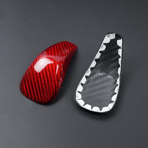 Real Carbon Fiber Gear Shift Knob Cover Trim for Subaru Forester 2019-2023, Crosstrek 2018-2023,Outback 2021-2023,Impreza 2018-2023,WRX 2022 Subaru Accessories (TOP Cover,Black) in Saudi Arabia