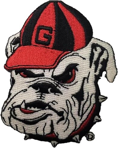 GA Bulldog Patch 3.25'' Tall Iron on or sew on Univ. of GA in Saudi Arabia