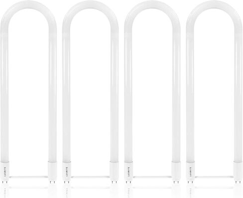 Luxrite U Bend LED Tube Light, T8 T12, 17.5W (32W Equivalent), 3 Colors 3500K | 4000K | 5000K, 2100 Lumens, Fluorescent Light Tube Replacement, Direct or Ballast Bypass, UL Certified, G13 Base, 2-Pack in Kuwait