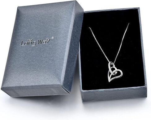 قلادة من الفضة الاسترليني S925 أحبك إلى القمر وقلادة على شكل قلب للنساء in Kuwait