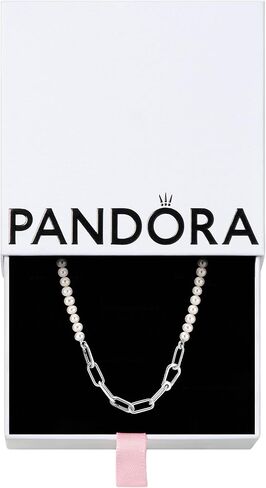 Pandora Treated Freshwater Cultured Pearl Necklace - Great Gift for Her - Stunning Women's Jewelry - Sterling Silver & Freshwater Pearls - 17.7", With Gift Box in Saudi Arabia