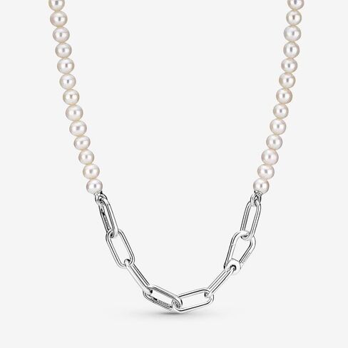 Pandora Treated Freshwater Cultured Pearl Necklace - Great Gift for Her - Stunning Women's Jewelry - Sterling Silver & Freshwater Pearls - 17.7", With Gift Box in Saudi Arabia
