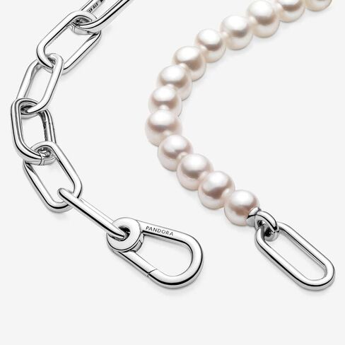 Pandora Treated Freshwater Cultured Pearl Necklace - Great Gift for Her - Stunning Women's Jewelry - Sterling Silver & Freshwater Pearls - 17.7", With Gift Box in Saudi Arabia