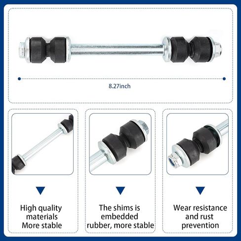 K80631 Sway Bar Link وصلة نهاية المثبت الأمامي تناسب شيفروليه سيلفرادو 1500 1999-2007، شيفروليه سيلفرادو 2500 1999-2004، شيفروليه سيلفرادو 3500 2001-2005، كاديلاك إسكاليد ESV/EXT 2003-2006 in Kuwait