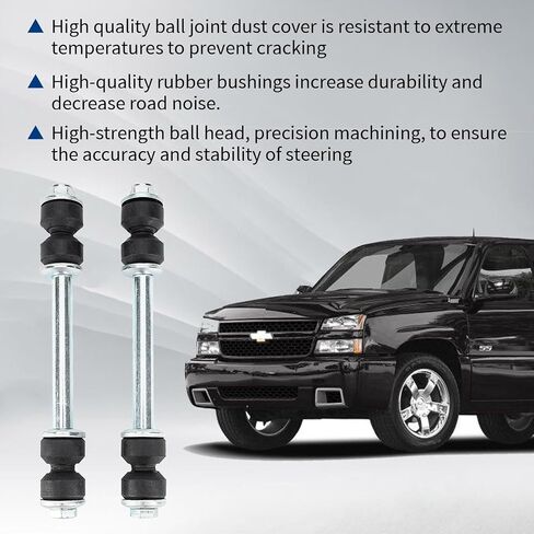 K80631 Sway Bar Link وصلة نهاية المثبت الأمامي تناسب شيفروليه سيلفرادو 1500 1999-2007، شيفروليه سيلفرادو 2500 1999-2004، شيفروليه سيلفرادو 3500 2001-2005، كاديلاك إسكاليد ESV/EXT 2003-2006 in Kuwait