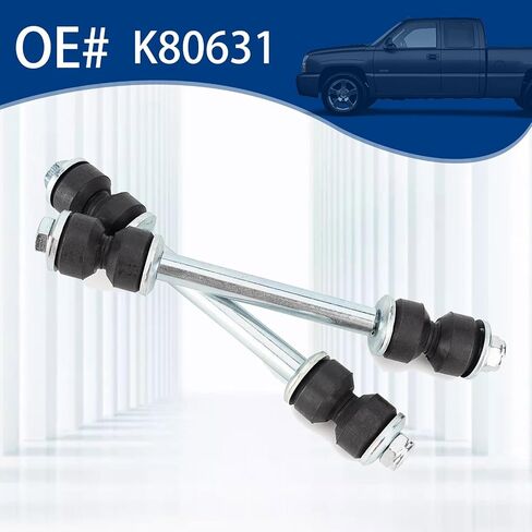 K80631 Sway Bar Link وصلة نهاية المثبت الأمامي تناسب شيفروليه سيلفرادو 1500 1999-2007، شيفروليه سيلفرادو 2500 1999-2004، شيفروليه سيلفرادو 3500 2001-2005، كاديلاك إسكاليد ESV/EXT 2003-2006 in Kuwait