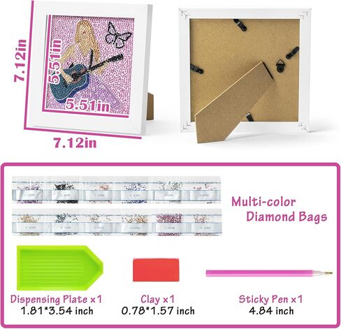 مجموعات الطلاء الماسي 5D للمغني الشهير مع إطار DIY، طلاء جوهرة كامل الحفر بالأرقام، ألبوم الحرف الفنية، مجموعة Merch، هدية ديكور جدار المنزل لمحبي الموسيقى، مشجعي TS، البالغين، الأطفال، المبتدئين، النساء، الفتيات in Kuwait