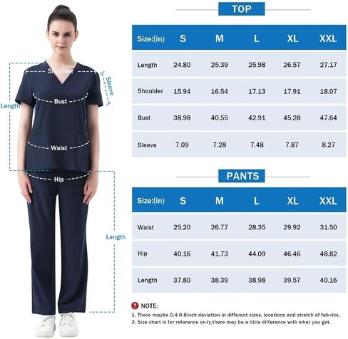 طقم دعك للنساء طقم مقشر برقبة على شكل حرف V وسراويل ركض للنساء ملابس عمل قابلة للتمدد بجيوب متعددة in Kuwait