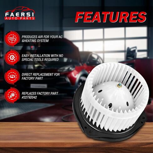 HVAC Heater Blower Motor with Fan Cage Compatible with 2004-2016 Chevy Impala, 2004-2007 Chevy Monte Carlo, 2004-2008 Pontiac Grand Prix, 2005-2009 Buick Lacrosse 22754990, 15850268, 22792042 in Kuwait