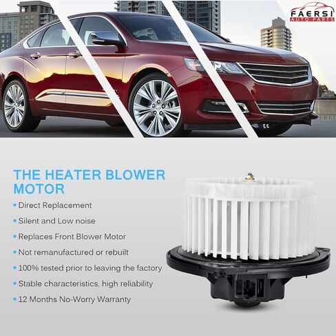 HVAC Heater Blower Motor with Fan Cage Compatible with 2004-2016 Chevy Impala, 2004-2007 Chevy Monte Carlo, 2004-2008 Pontiac Grand Prix, 2005-2009 Buick Lacrosse 22754990, 15850268, 22792042 in Kuwait
