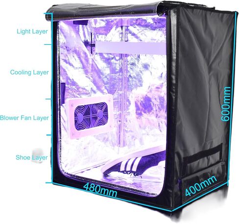 DIY Enclosure with Cooling Fan for DIY Shoe Icing Box Make Yellow/Oxidized Soles Icey/White Again or Making DIY 3D Printer Curing Enclosure Curing Station (Without Lamp) in Saudi Arabia