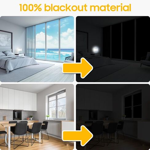 Blackout Blinds 118" x 59" Portable100% Blackout Curtains Cut to Any Size Curtains for Baby Nursery, Bedroom, Window, Dorm Room, Office or Travel Cars in Saudi Arabia