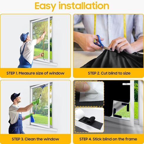 Blackout Blinds 118" x 59" Portable100% Blackout Curtains Cut to Any Size Curtains for Baby Nursery, Bedroom, Window, Dorm Room, Office or Travel Cars in Saudi Arabia