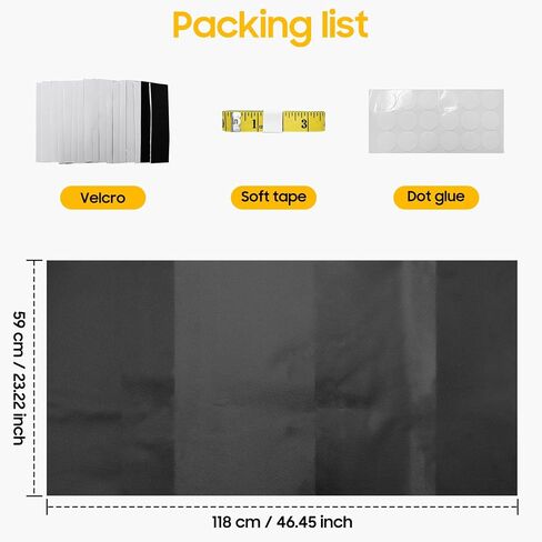 Blackout Blinds 118" x 59" Portable100% Blackout Curtains Cut to Any Size Curtains for Baby Nursery, Bedroom, Window, Dorm Room, Office or Travel Cars in Saudi Arabia