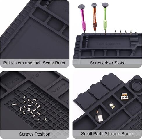Premium Heat Resistant 932°F Blue Magnetic Repair Work Mat Large Silicone Soldering Mat for Soldering, Electronics, Computer Cellphone Repair, BGA Soldering Gun Iron Workbench Protection in Saudi Arabia
