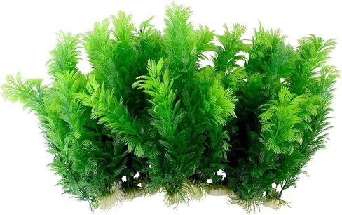 RUIAN 12 Inch Aquarium Plants Plastic Large Artificial Green Seaweed Water Plants Fish Tank Plants Decorations,10Pcs in Saudi Arabia