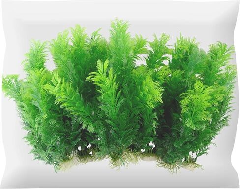 RUIAN 12 Inch Aquarium Plants Plastic Large Artificial Green Seaweed Water Plants Fish Tank Plants Decorations,10Pcs in Saudi Arabia