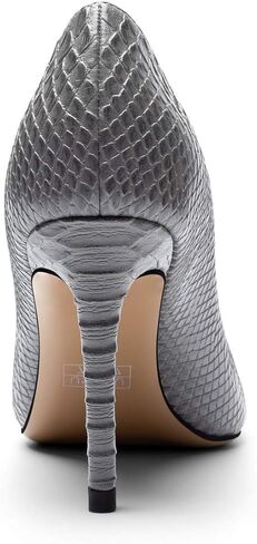 Mettesally الكعب العالي للنساء الحيوان طباعة الخناجر وأشار اصبع القدم الكعب مضخات الانزلاق على حذاء زفاف الزفاف ثعبان رمادي US8 in Kuwait