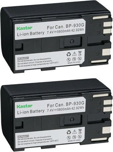 Kastar BP-930G Battery 2-Pack Replacement for Canon XH-G1 HDV XH-G1S XH-G1S HD XL-H1A XL-H1S XL-H1S HD XL-1 XL-1S XL-2 XH-A1 XH-A1 HDV XH-A1S HD XH-A1SE HDV XM1 XM2 XV1 XV2 C2 FV1 Camera in Saudi Arabia