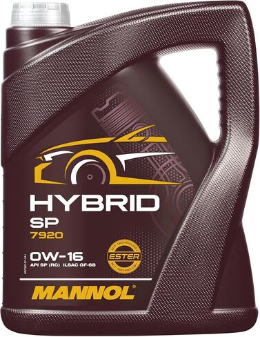 Hybrid SP 0W-16 Motor Oil by MANNOL - 7920 Bi-Synthetic Engine Oil for Modern Gasoline Engines, Car Oil, 1L in Saudi Arabia