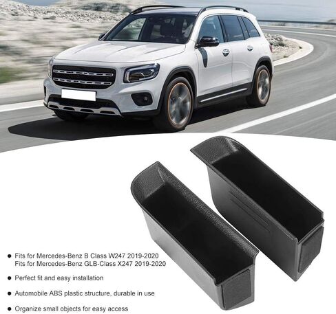 Door Armrest Storage Box, 2pcs/set Front Door Storage Box Organizer Container Fits for -Benz B Class W247/GLB Class in Saudi Arabia