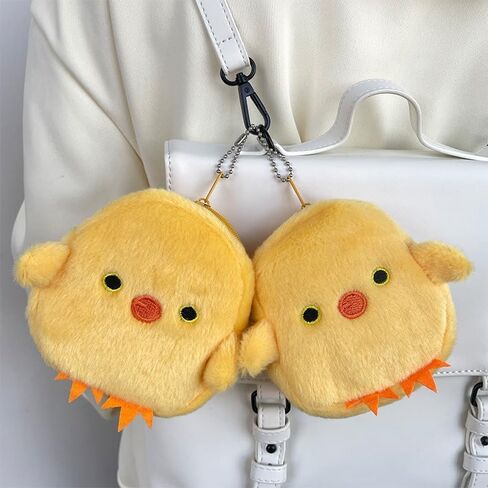 Yellow Cute Cartoon Chicken Coin Purse,Creative Chicken Shape Bag for Girls Mini Zipper Purse Wallets Women's Coin Purses and Pouches in Saudi Arabia