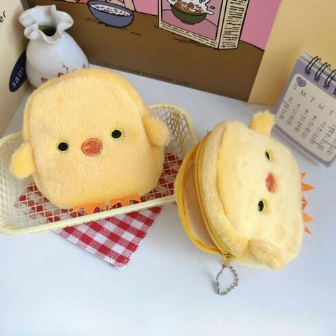 Yellow Cute Cartoon Chicken Coin Purse,Creative Chicken Shape Bag for Girls Mini Zipper Purse Wallets Women's Coin Purses and Pouches in Saudi Arabia