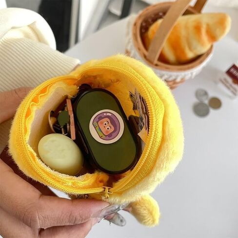 Yellow Cute Cartoon Chicken Coin Purse,Creative Chicken Shape Bag for Girls Mini Zipper Purse Wallets Women's Coin Purses and Pouches in Saudi Arabia