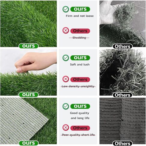 Artificial Pee Grass Pad for Dogs, Fake Grass Replacement Pads for Dog Potty Tray Training Pet Turf, Indoor and Outdoor Mat- 2 Packs (35.5" x 23.6") in Kuwait
